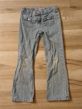 Gymboree Light Blue Girls' Bootcut Jeans Size 7 Adjustable Waist(K)